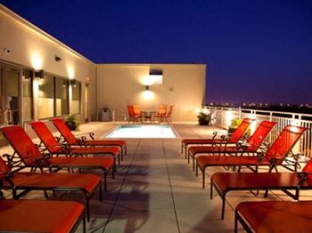 Rooftop sundeck with cocktail pool